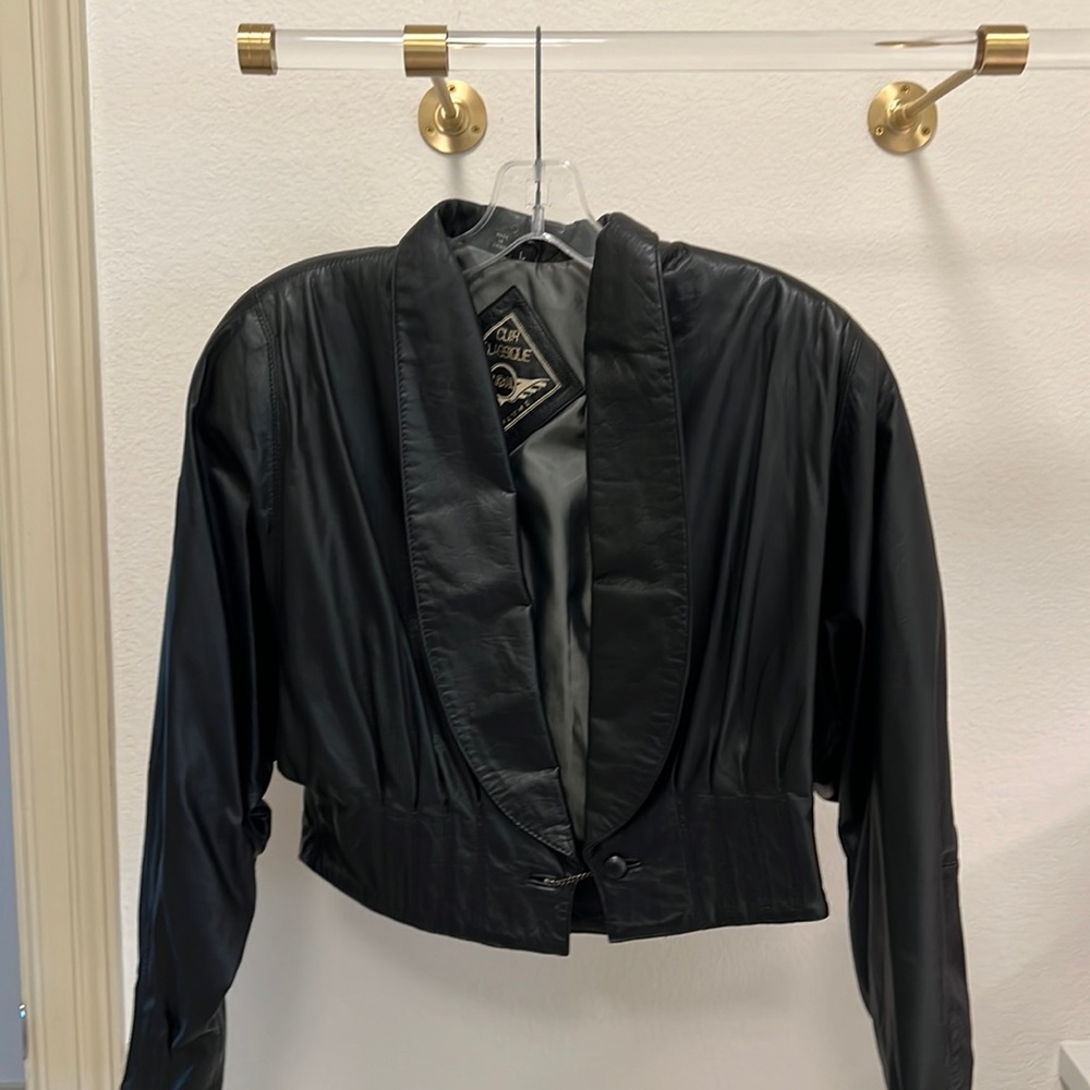 Cuir Classique IOU Vintage Leather Jacket Size L